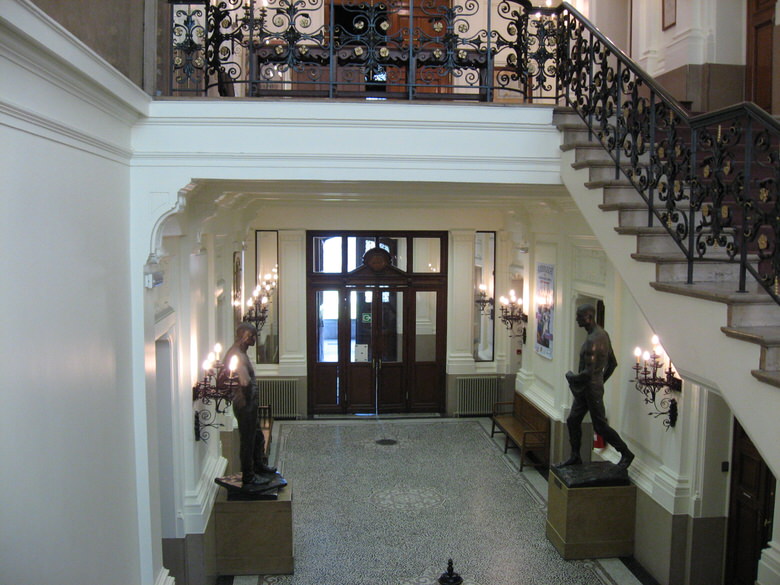 The main entrance from the interior schaarbeek municipal hall